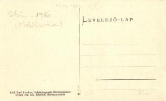 1916 Nagyszeben, Hermannstadt, Sibiu; Első világháborús mozgosítás, katonai zenekar. Emil Fischer, J...
