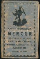 cca 1910-1940 Vegyes okmány tétel, 3 db: cca 1915 Magyar Kereskedelmi Mercur Rt. Bank és váltóüzleté...
