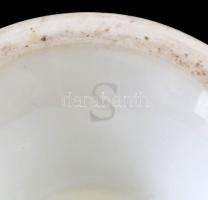 Kézzel festett német névnapi emlék bögre, kopott, jelzett (S), felirattal, m:8,5 cm