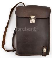 Katonai bőr térképtartó táska, 33×21,5 cm