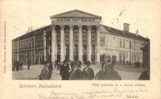 1899 Szabadka, Subotica; Pest szálloda, Városi színház / hotel, theatre
