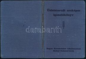 cca 1940 Üzletszerzői igazolvány, fénykép nélkül