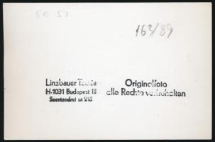 cca 1960-1970 Linzbauer Tamás: 52-es villamos, fotó, hátulján pecséttel jelzett, 9×14 cm