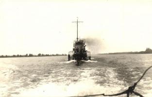 1926 Szeged őrnaszád (monitorhajó). Dunai Flottilla / Donau-Flottille / Hungarian Danube Fleet river guard ship. Emke photo