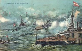 Seeschlacht in der Gegenwart / K.u.K. Kriegsmarine sea battle. G. Costalunga Pola (Rb)