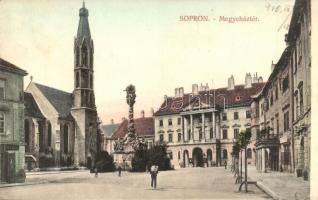 Sopron, Megyeház tér, gyógyszertár, Szentháromság szobor