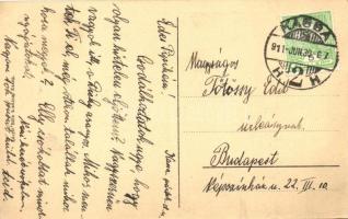 Kassa, Kosice; Fő utca, Szentháromság szobor, Weisz I. és Richtárszky Ernő üzlete, Andrássy Kávéház ...