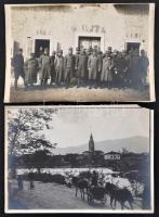 Egy doboznyi I. világháborús katonai fotó vegyes témákkal, vegyes méretben