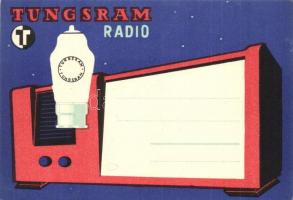 Tungsram Rádió rádiócső (elektroncső) reklámlap / Hungarian radio tube (vacuum tube) advertisement (EK)