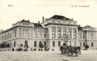 Dés, Dej; M. kir. Törvényszék, lovaskocsi / court, horse cart