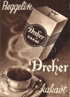 Reggelire Dreher kakaót! Dreher kakaópor reklámlap / Hungarian Dreher cocoa powder advertisement s: Kripácz