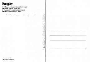 1978 Argentína, XI. Labdarúgó Világbajnokság, Magyar válogatott csapata. Képzőművészeti Alap Kiadóvá...