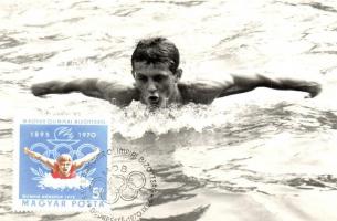 7 db Carte Maximum a Magyar Olimpiai Bizottság (MOB) megalakulásának 75. évfordulójára / 7 CM postca...