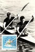 7 db Carte Maximum a Magyar Olimpiai Bizottság (MOB) megalakulásának 75. évfordulójára / 7 CM postca...