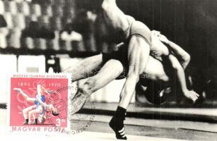 7 db Carte Maximum a Magyar Olimpiai Bizottság (MOB) megalakulásának 75. évfordulójára / 7 CM postca...