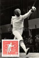 7 db Carte Maximum a Magyar Olimpiai Bizottság (MOB) megalakulásának 75. évfordulójára / 7 CM postca...