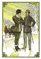 2 db modern téli olimpiai művészi képeslap. Philatelia Hungarica / 2 modern winter olympics postcards. Limited edition art postcads s: Dudás L.