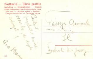 Magyar labdarúgó művészlap / Hungarian football art postcard, artist signed