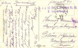 Zolochiv, Zloczów; Koszary obrony kraj / military barracks + K.u.K. Inf. Regt. v. Hindenburg No. 69....