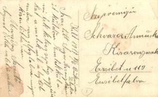 1917 Liboka (Bukovina), Osztrák-magyar tábori konyha katonákkal és malaccal / WWI Austro-Hungarian K...