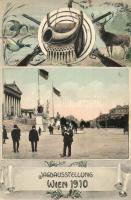 1910 Vienna, Wien; Jagdausstellung / Hunting exhibition, advertisement art postcard