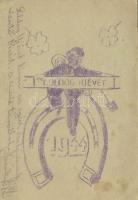 1943-44 Boldog Újévet! Tábori postai levelezőlap / WWII Hungarian military field post, New Year gree...