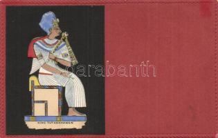 King Tutankhamen. Egyptian art postcard (fl)