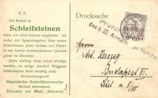 Eltmann a. Main, Bayerische Schleifsteinwerke Michael Ankenbrand, Verladeplatz der Firma / Bavarian ...