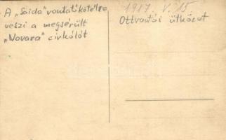 1917 SMS Saida, K.u.K. haditengerészet Helgoland-osztályú gyorscirkálója vontatásba fogta az otrantó...