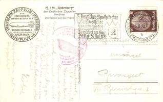 LZ 129 Hindenburg der Deutschen Zeppelin-Reederei / German airship with swastika. So. Stpl