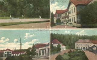 Tarcsafürdő, Bad Tatzmannsdorf; Gyógytér, teniszpálya, fürdő épületek. Kálmán fényirda kiadása / thermal spa, tennis court, bathing buildings (EK)