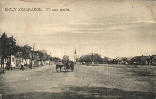 Ipolyszalka, Salka; Fő utca, templom / main street, church (fa)