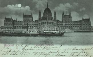 Budapest V. Országház, Parlament - 3 db régi városképes lap, az egyik 1898-ból / 3 pre-1945 town-view postcards, 1 from 1898