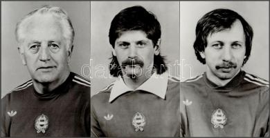 3 db magyar focista és edző: Fazekas László, Mészáros Ferenc, Baróti Lajos szövetségi kapitány / 3 Hungarian football players and coach, federal captain