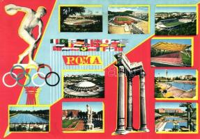 4 db modern olimpiai motívumlap (Seoul, Moszkva, München, Roma) / 4 modern Summer Olympics motive ca...