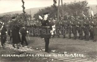 1940 Gyergyószentmiklós, Gheorgheni; bevonulás, a kormányzói pár érkezése, Horthy Miklós és Purgly Magdolna / entry of the Hungarian troops, arrival of Horthy and Purgly. photo