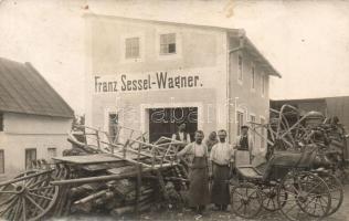 ~1910 Touzim, Theusing; Franz Sessel-Wagner / workshop of a Czech horse cart manufacturer. photo (EK)