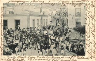 Tenerife, Procession in the village