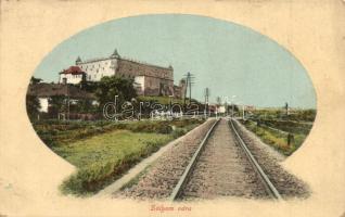 Zólyom, Zvolen; vár, vasúti sínek / castle, railway tracks (Rb)