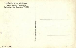 Késmárk, Kezmarok; Thököly Imre megkoszorúzott sírja / wreathed tomb of Thököly
