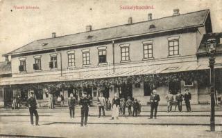 Székelykocsárd, Lunca Muresului; Vasútállomás / railway station / Bahnhof (fa)