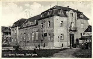 Érsekújvár, Nové Zamky; Szokol palota, étterem / Sokolovna / Sokol palace, restaurant, 1938 Érsekújvár visszatért So. Stpl (EK)