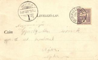 Leányfalu, templom, Duna part, vendéglő. Divald Károly 144.  (EK)