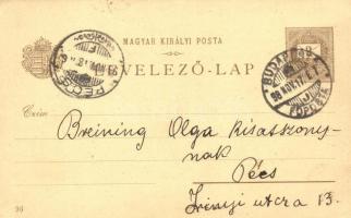 1898 Fiume, Kikötő. Ezredéves Kiállítás. Posner és fia litho. Brown 2 Kr Ga. s: Cserna K. (EK)