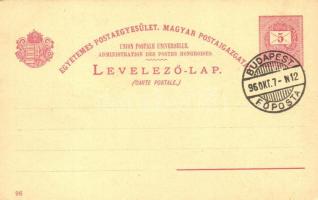 1896 Fiume, Kikötő. Ezredéves Kiállítás. Posner és fia litho. Brown 2 Kr Ga. s: Cserna K. (EK)