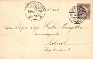 Érsekújvár, Nové Zamky; Vasútállomás gőzmozdonnyal / Bahnhof / railway station with locomotive  (EK)