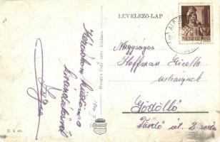 Alsópetény, Római katolikus iskola, Községháza, hangya szövetkezet, utcakép (megerősített sarkak / r...