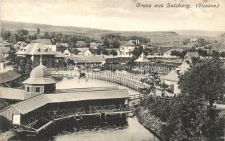 Vízaknafürdő, Bad Salzburg, Baia Ocna Sibiului - 8 db régi városképes lap / 8 pre-1945 town-view pos...