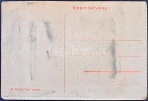 Felsőbánya, Baia Sprie; leporellolap vasútállomással. Dacsek Péter kiadása / leporellocard with rail...