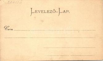 Brassó, Kronstadt, Brasov; Honterus szobor, Fekete templom / church, statue. Art Nouveau (EK)